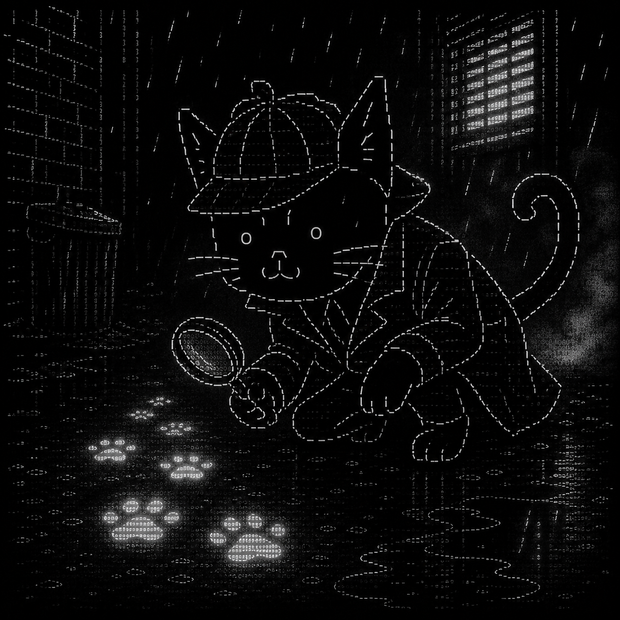 febucat the detective in the rain